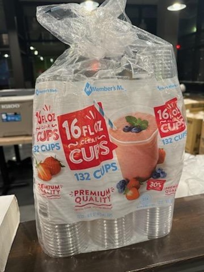 Sleeve of 16 oz. clear plastic cups