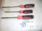 Lot of 3 Snap On Screwdrivers
