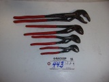 Set of 4 KNIPEX alligator pliers