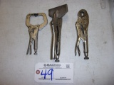 Lot of 3 MAC and Vise Grip locking pliers