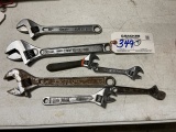 All to go - adjustable wrenches   total of 7