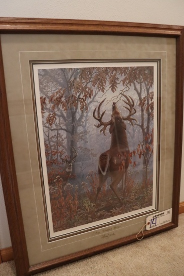 Larry Zack 27" x 33" framed "Big Timber Bucks" print