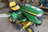 John Deere X330 riding gas lawn mower with 42