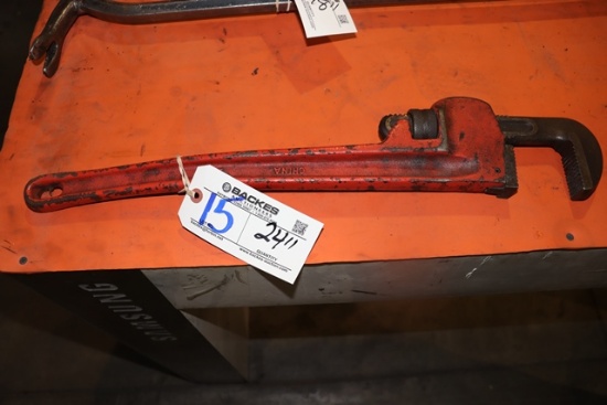 24" Pipe wrench - bent handle