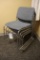 Times 4 -chrome framed tweed office stack chairs