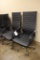 Times 2 - Simon chrome base with leather style swivel conference roof arm c