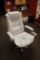 White leather style office chair