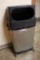 Stainless base portable trash can