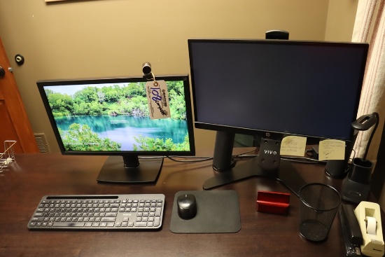 Thermal Take desktop computer with Dual 21" monitors