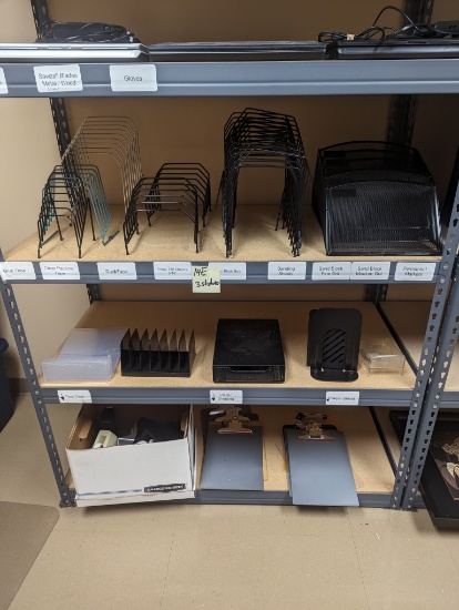 All to go  -3 shelves of file organizers, staplers, & tape dispensers