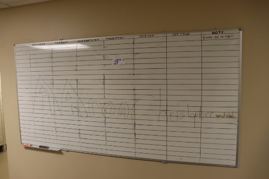 4' x 8' dry erase board - bowed in middle