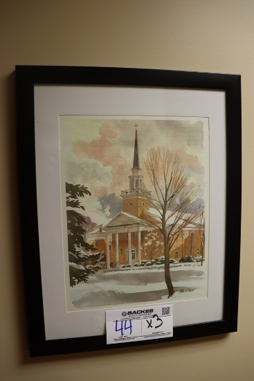 Times 3 - 20" x 26" and 2) 16" x 20" Paul Norton water color pictures - nic