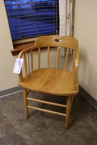 Oak office arm chair
