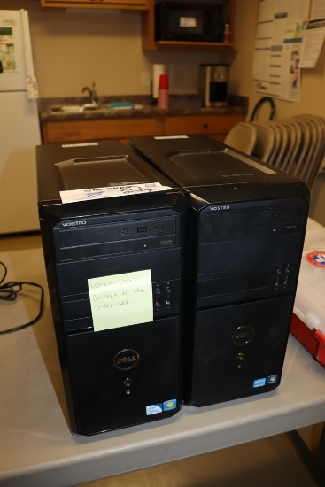 Times 2 - Dell Vostro desktops - wiped hard drives - no power cords