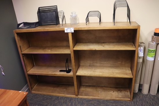 72" wide wood book shelf