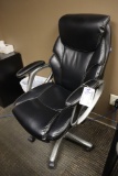 Black leather style office chair
