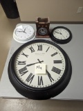 All to go - 3 wall clocks & 1 desk clock