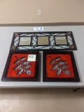 Times 3 - Metal decor prints & wall mirror