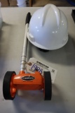 Kesen wheel measuring tool with hard hat