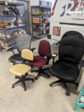 All to go - 4 office chairs - selling AS IS - rougher condition