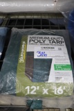 New 12' x 16' poly tarp