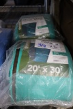 Times 2 - new 20' x 30' green poly tarps