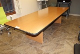 4' x 10' laminate top conference room table - 2 piece unit
