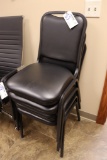 Times 4 - Black padded desk chairs