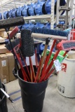Barrel with contents - Brooms