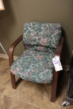 Floral tweed padded arm chair