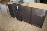 All to go - set of matched stain cabinets - 36w36tx24d - 15w36t12d - 12w36t