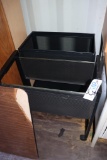 Times 2 - black portable metal filing cabinets