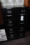 Times 2 - Hon black 4 drawer file cabinets