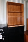 Times 2 - black and walnut finish book shelves