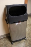 Stainless base portable trash can