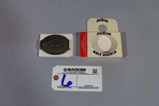 Jim Beam collectors series belt buckel