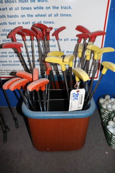 All to go - orange, yellow and red putters