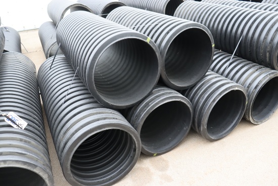 Times 5 - sections of 20" round x approximately 4' to 5' long PVC tile used