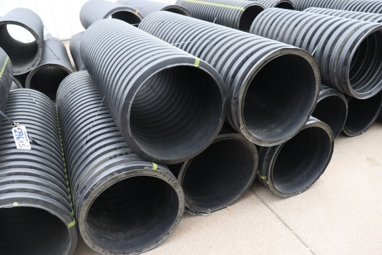 Times 5 - sections of 20" round x approximately 5' to 6' long PVC tile used