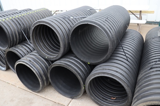 Times 5 - sections of 20" round x approximately 4' to 5' long PVC tile used