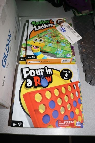 All to go - redemption prize games - 4 In a Row, Snakes and Ladders, Guess