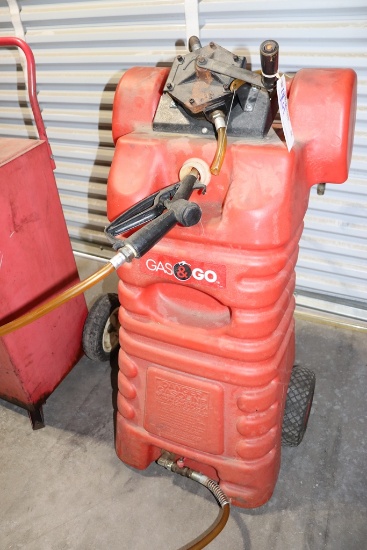 Gas & Go poly gas caddy - approx. 30 gallon - as is condition