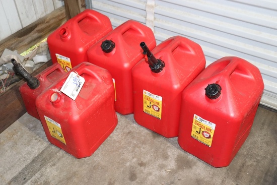 All to go - (6) Poly gas cans
