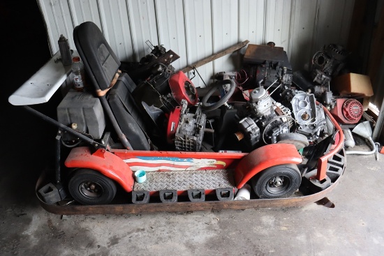 All to go - (3) Go carts for parts with partial engines