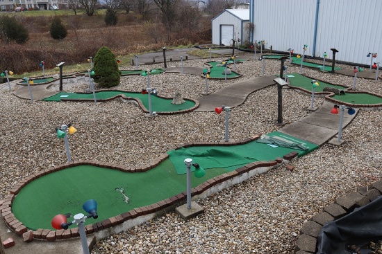 All to go - Lower goofy golf section - PVC & stainless lights, allen block,
