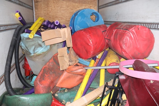 All to go - Bumper boat parts - fiberglass bodies, pond liner (as is) foam