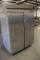 Hobart 2 door freezer, missing handle, 4 interior racks - not freezing - as