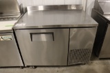 True TWT-44F under counter freezer with stainless work top - has racks - po