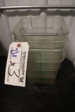 Times 3 - 4 quart food storage containers - no lids