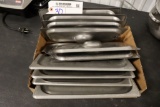Times 10 - stainless lids - 4) 1/2 size and 6) 1/3 size